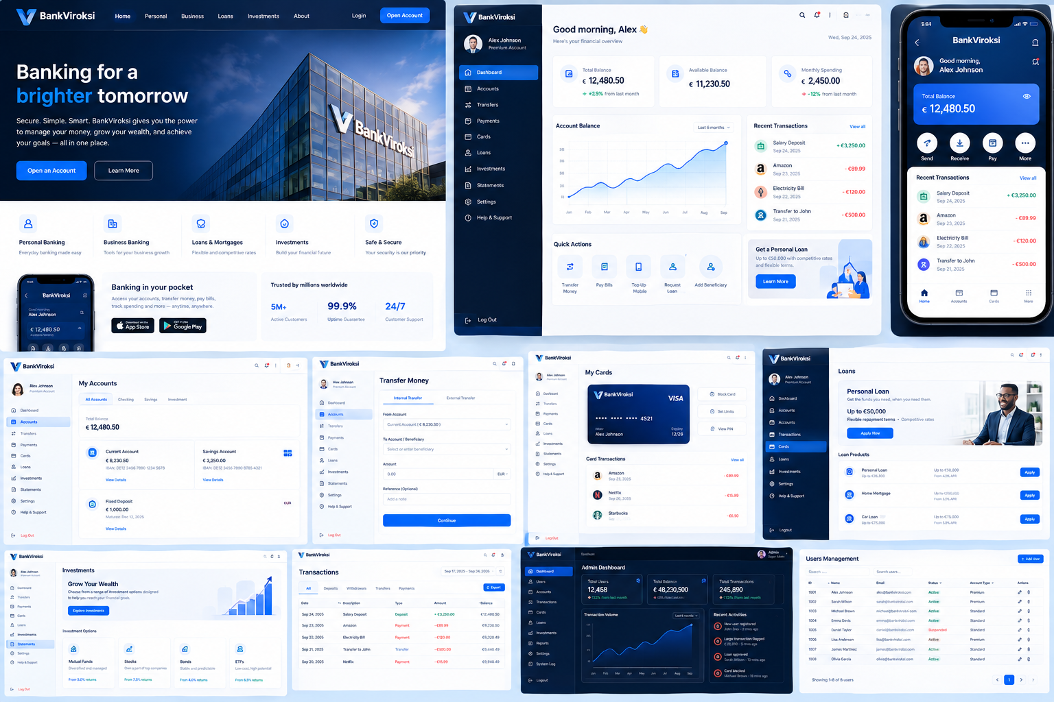 BankViroksi banking interface preview